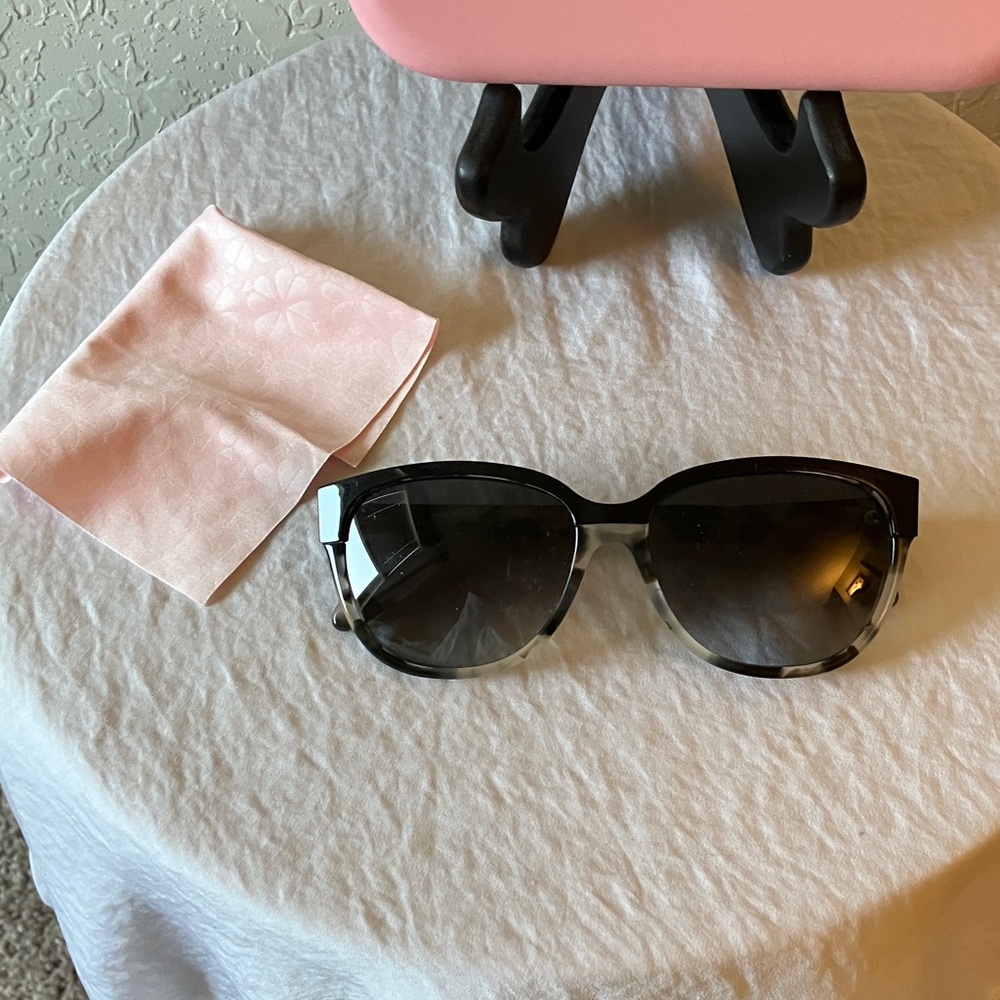 Kate Spade: Black & White Brigit Sunglasses- Black Gradient - Picture 10 of 16